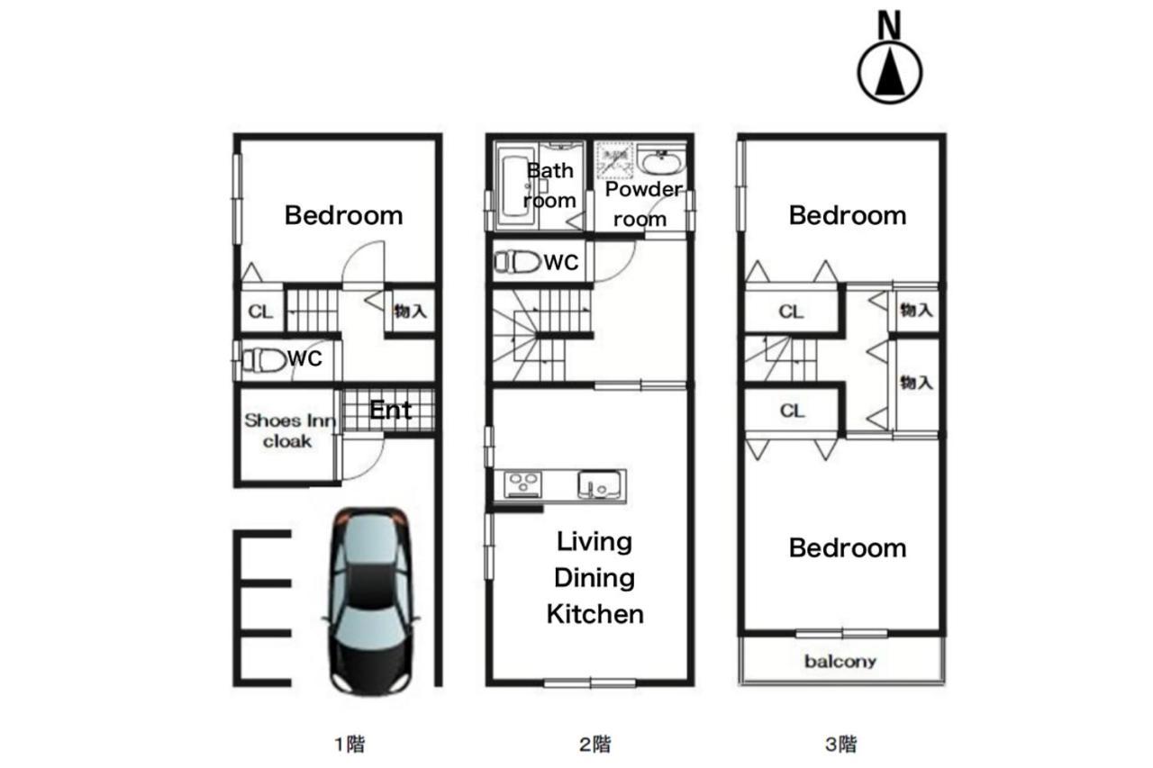 Corlux Villa Osaka Exteriör bild